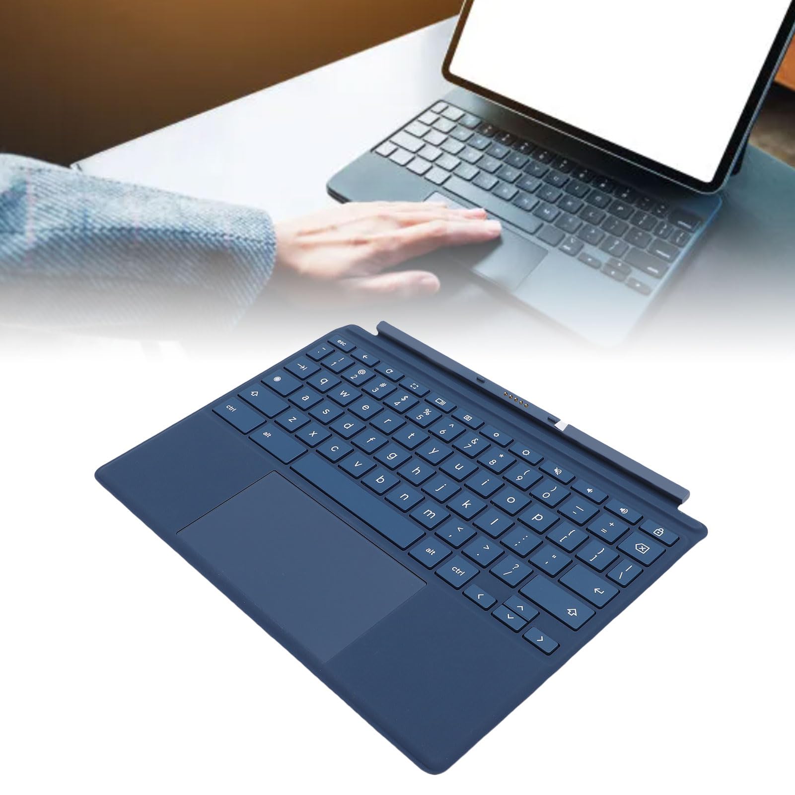 Annadue Ultra Slim Bluetooth Keyboard, Przenośna Mini Bezprzewodowa Klawiatura z Akcentem Touchpad dla Chromebook X2