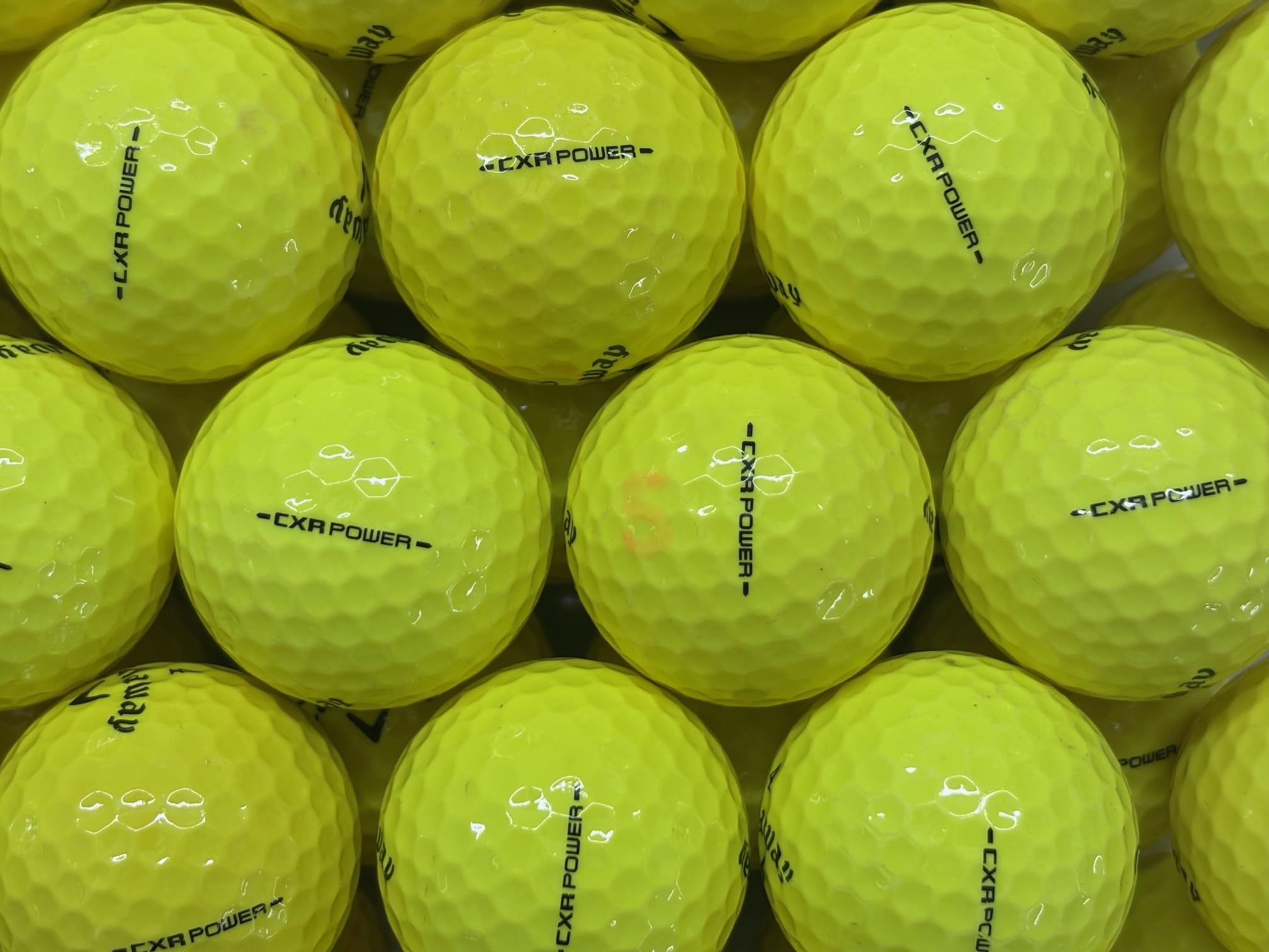 CXR Power yellow golf balls pearl/grade A used lake balls 24 pack
