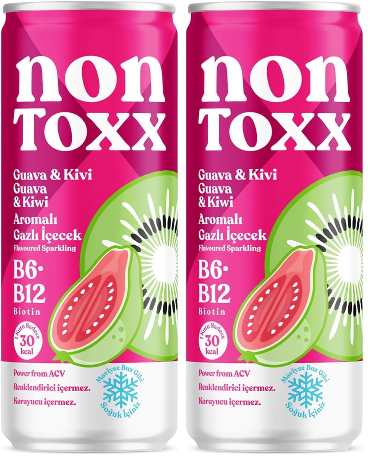 Fersan Nontoxx Guava Kivi Sirkeli Gazlı İçecek 250 ml 2li paket