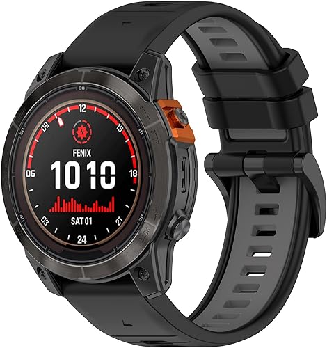 Miniatura 8 de Correa deportiva de silicona transpirable compatible con Garmin Approach S70 de 1.654 y 1.772 pulgadas, correa deportiva de silicona transpirable,