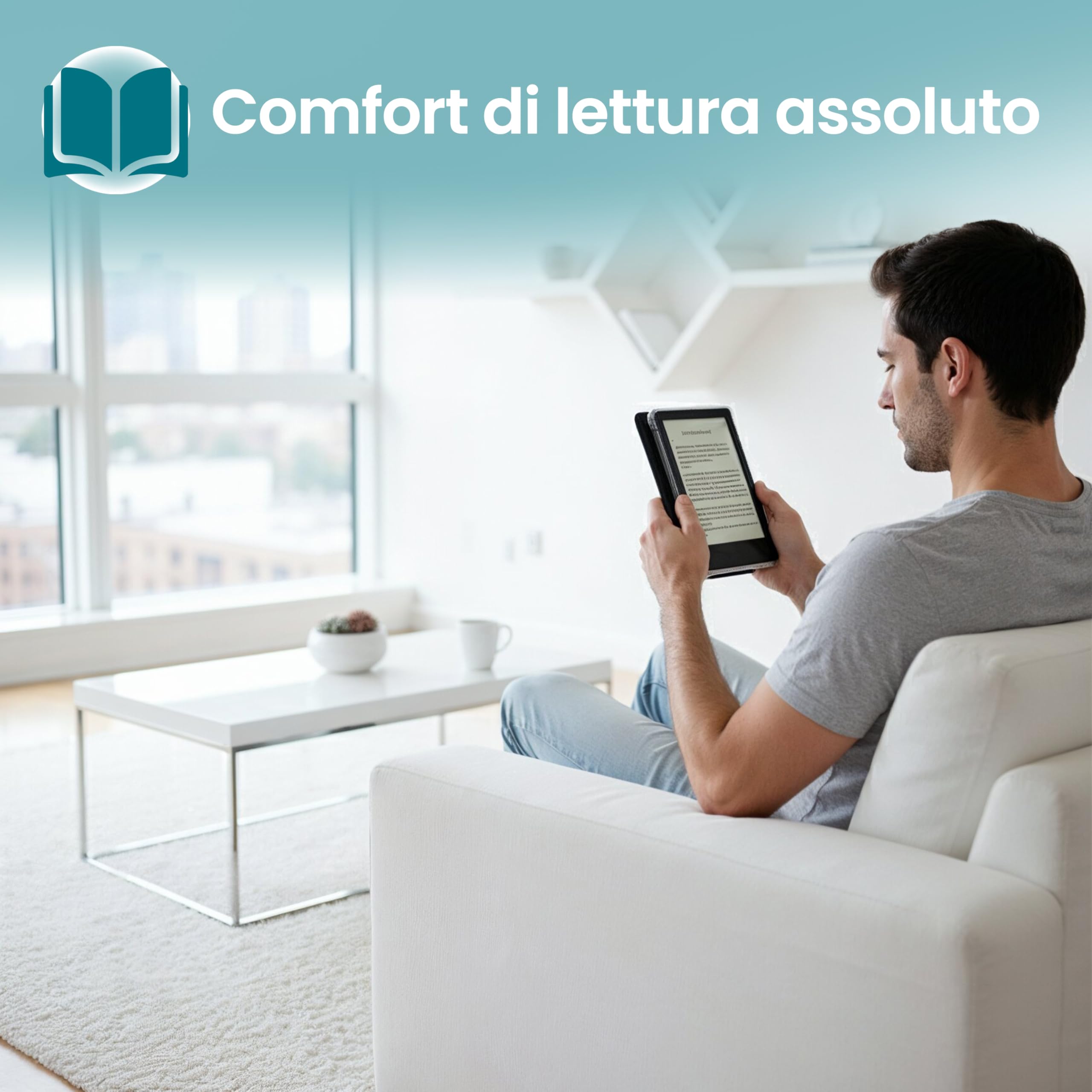 Custodia per eReader 6'' compatibile con Kindle (11ª gen) – Cover protettiva in PU Leather con Auto Sleep/Wake