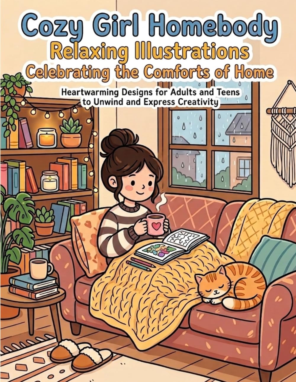 Cozy Girl: Homebody Coloring Book: Relaxing Illustrations Celebrating the Comforts of Home: Heartwarming Designs for Adults and Teens to Unwind and Express Creativity