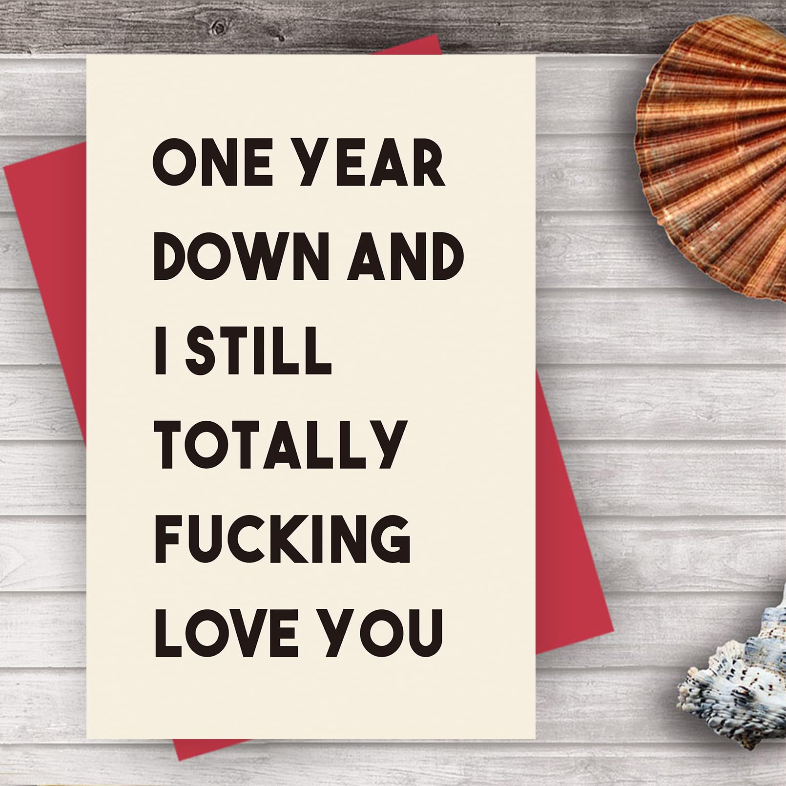 Alzombi 1st Anniversary Card, One Year Dating Wedding Card for Him or Her, One Year Down I Still Love You 2