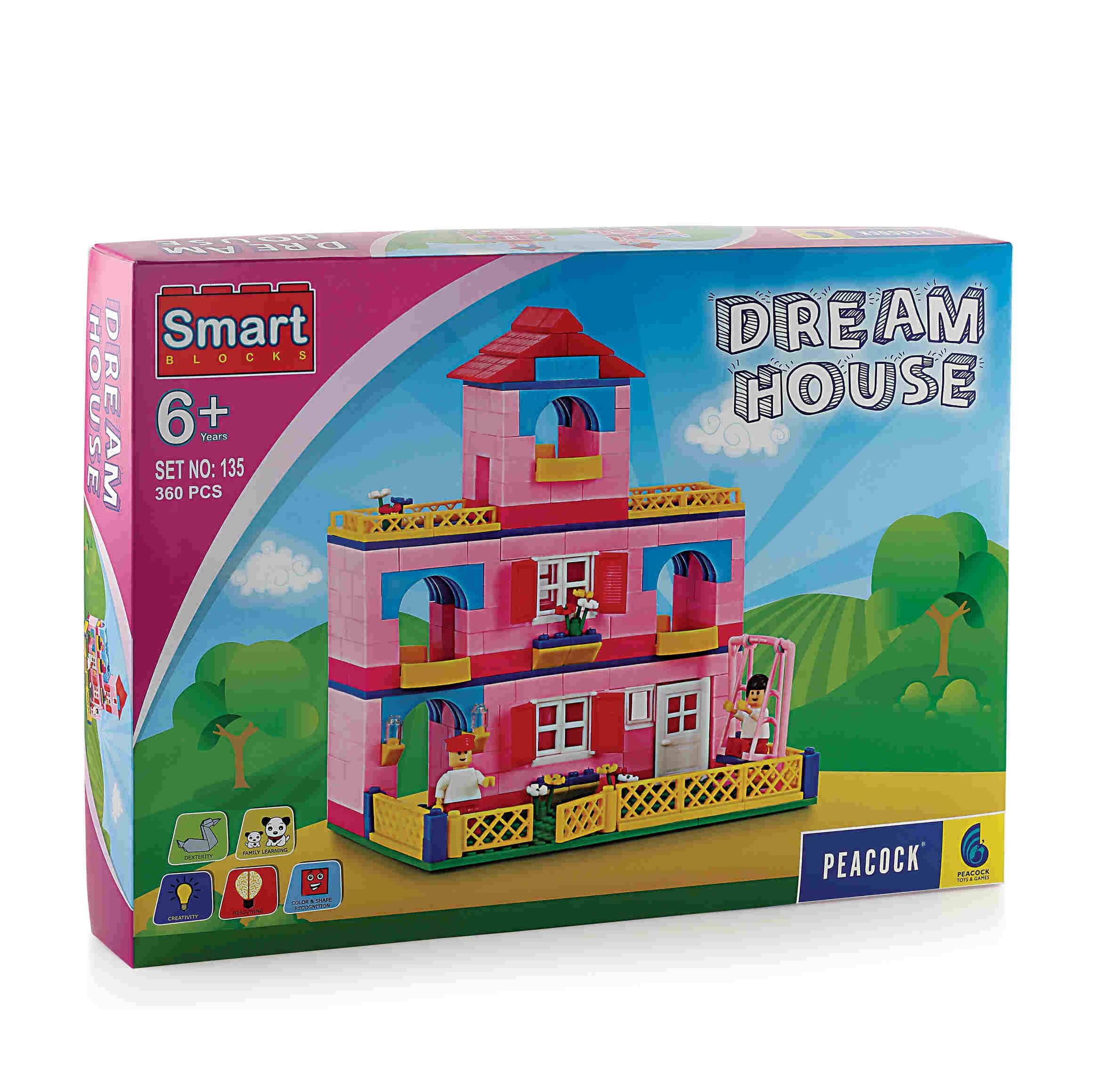 PEACOCK TOYS AND GAMES Dream House Building Block Game Set No,135 – Multicolor, 360 Pcs (B0CL2LR8K1) Amazon Price History, Amazon Price Tracker