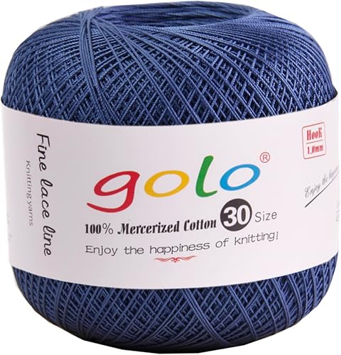 Miniatura 36 de golo Hilo de ganchillo para tejer a mano tamaño 30 hilo de tatuaje Hibiscus color-166 166-Hibiscu,oro 160,202 Azul Mar,203 Aguacate,206 verde,208