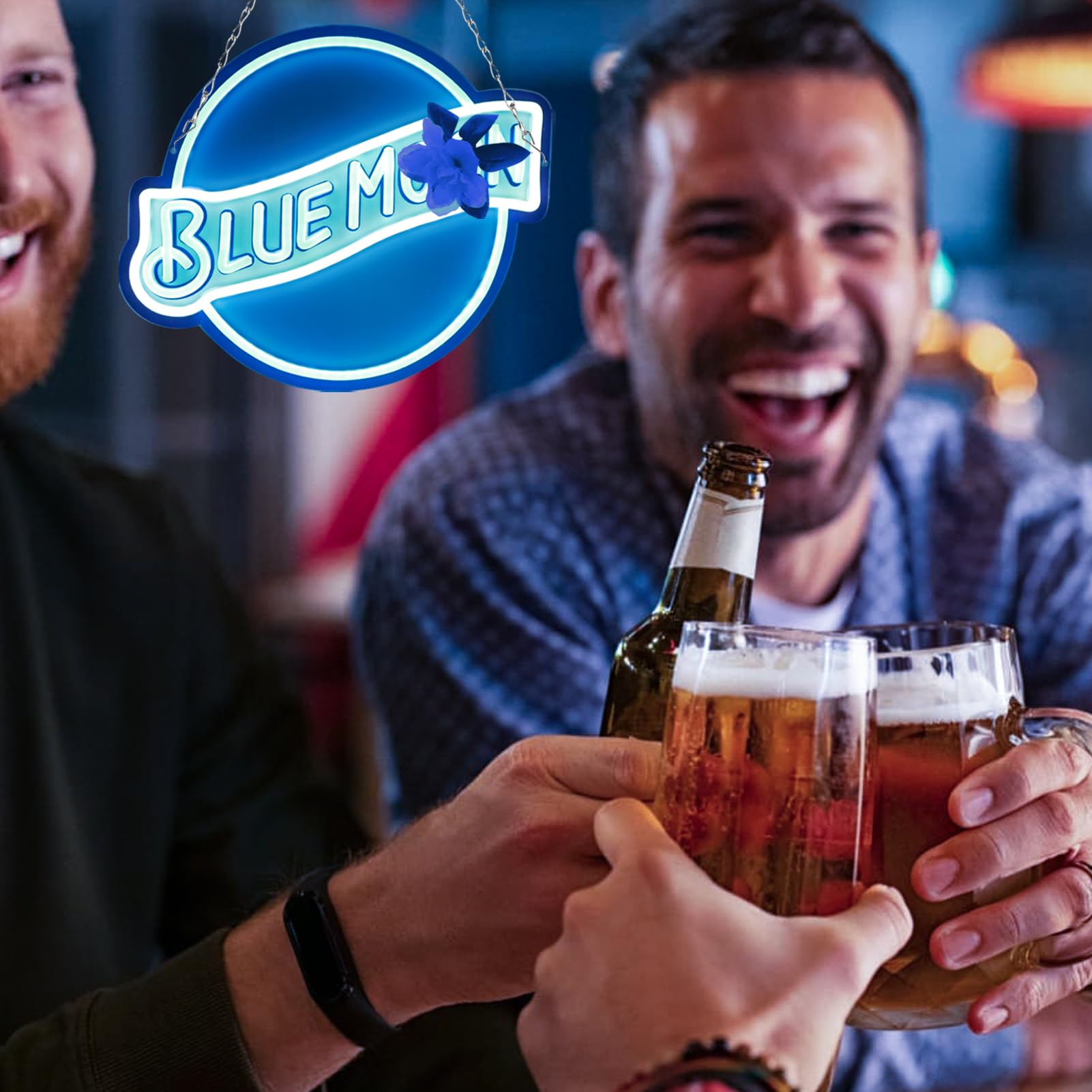 ブルームーン ネオン看板 Amazon.co.jp: JFLLamp ブルームーン ネオンサイン 壁の装飾用