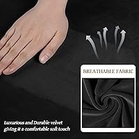 Vista 47 de WEERRW Fundas de terciopelo para sofá de 2 cojines, fundas de sofá de felpa de terciopelo de lujo de alta elasticidad, con parte inferior elástica