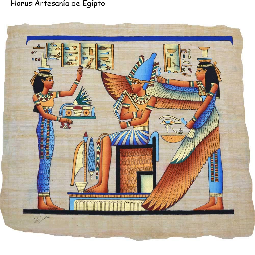 Papyrus original égyptien fait main 33x43 cm pour salon élégant
