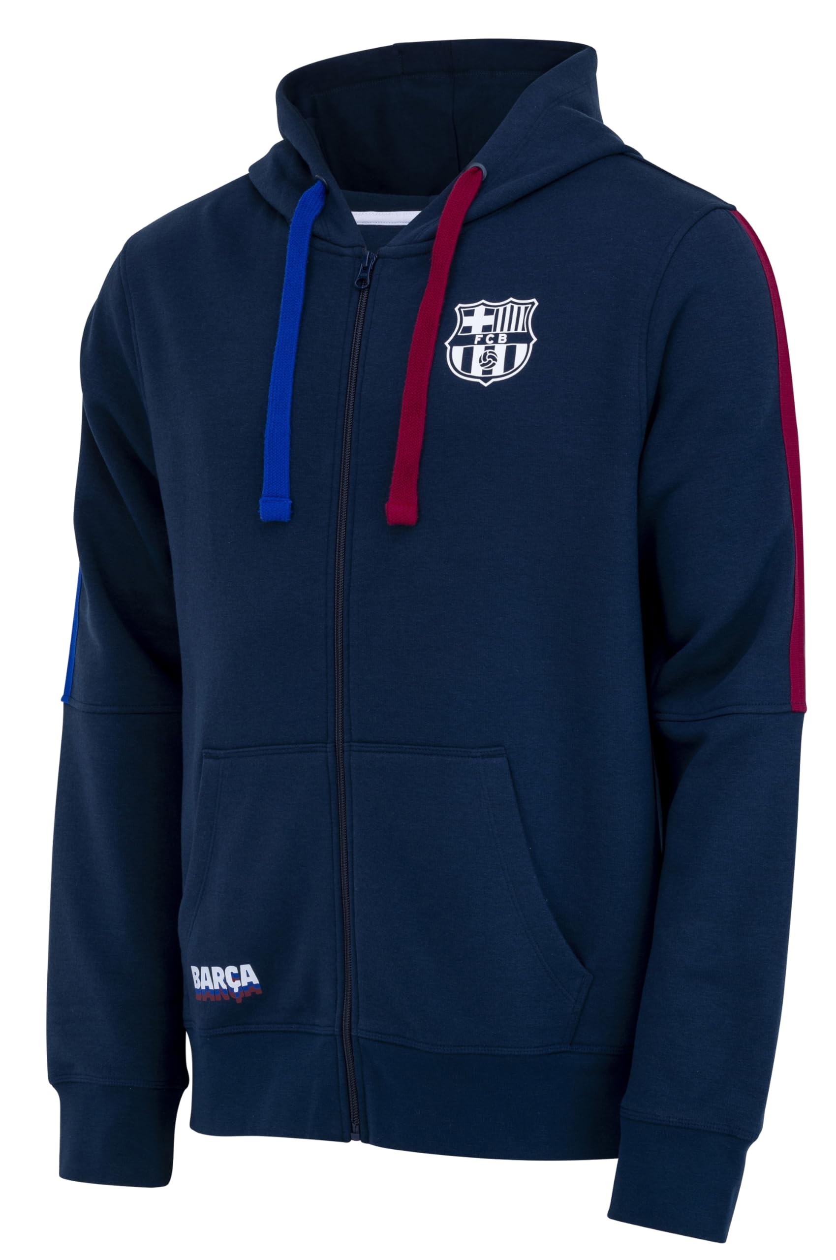 Chaqueta con capucha y cremallera para hombre Barça – Colección oficial FC Barcelona – Fútbol