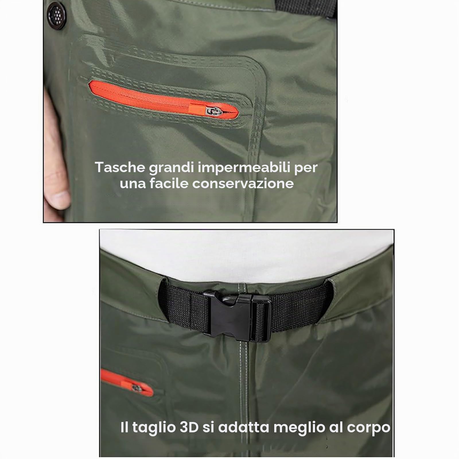 Pantaloni Da Pescatore In Vita, Waders Pesca, Stivali Da Pesca Impermeabili All'Aperto Con Stivali, Scarpe Da Pesca Per Uomo E Donna, Per Pesca A Mosca, Caccia Alle Anatre, Kayak,B-47
