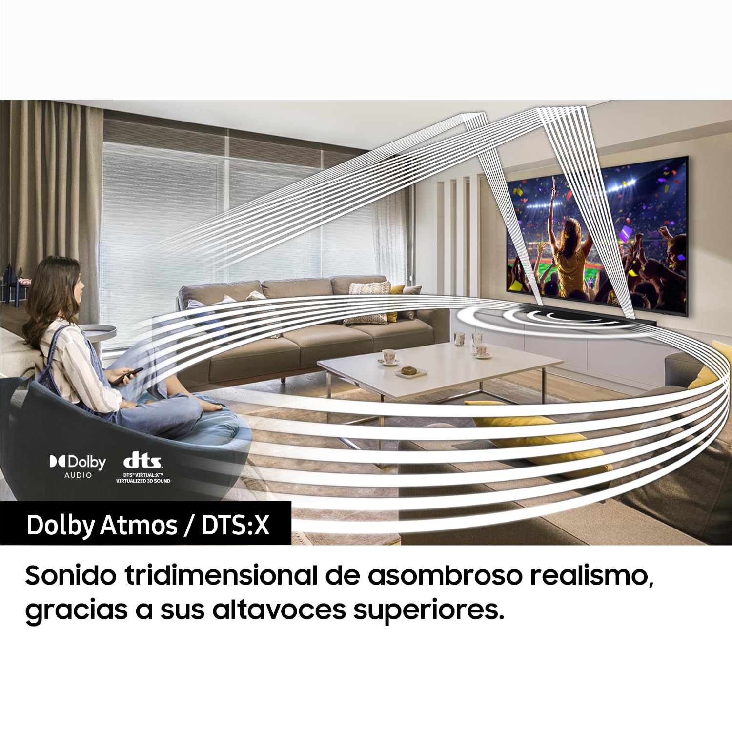 Samsung Barra de Sonido HW-Q600C/ZF - Dolby Atmos/DTS:X, Q-Symphony Gen II, 3.1.2 Canales, Sonido Inteligente y Modo Juego Pro