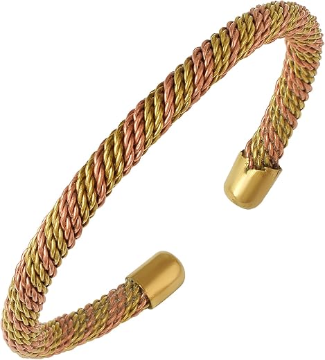 Memoir Mix 8 Metal Ashtdhatu health benificial Bangle Bracelet free size adjustable Kada for Men and Women(KDNI8186)