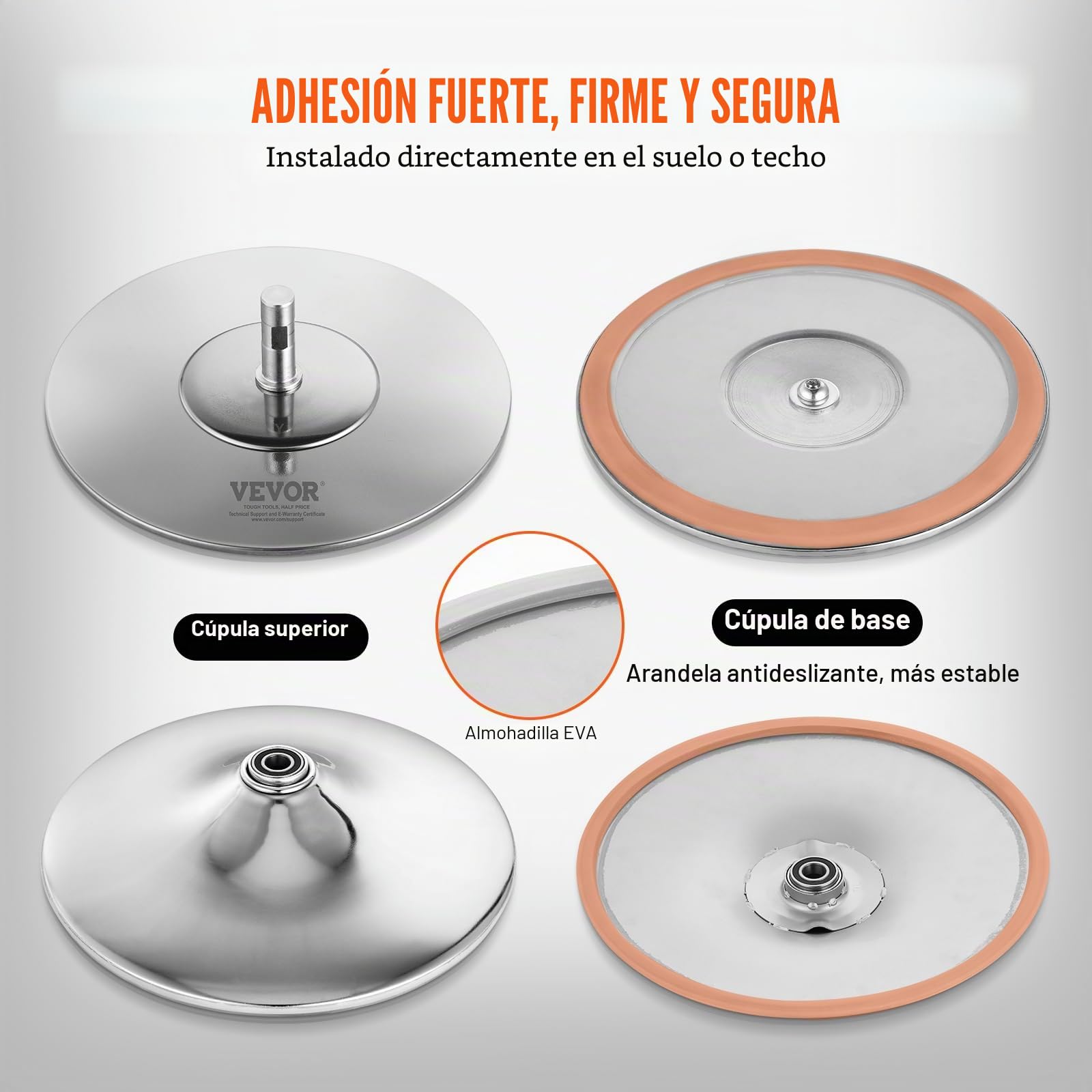 VEVOR Bastón de baile profesional, kit de bastón de baile estático giratorio, poste extraíble portátil, poste de acero inoxidable resistente de 45 mm, poste de fitness ajustable en altura, para