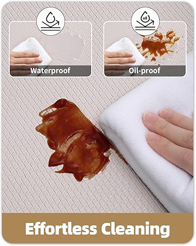 Miniatura 4 de Color G Alfombras de cocina, juego de 2 alfombras de cocina para pasillo de cocina, alfombras acolchadas y antifatiga, tapete de cocina