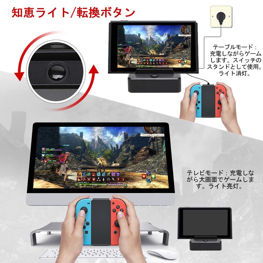 Switch初期型 箱付属品完備 TV出力OK 訳あり（液晶不良・ドリフトあり） Amazon.co.jp: 【システム対応確認済み】 Defway Switch ドック 放熱