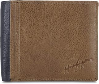 Men's Global Coin Wallet Brennen - Tan+Navy | 1 Coin Pocket | 2 Compartments | 4 Cards Slots | Stylish Men's Leather Wallet
