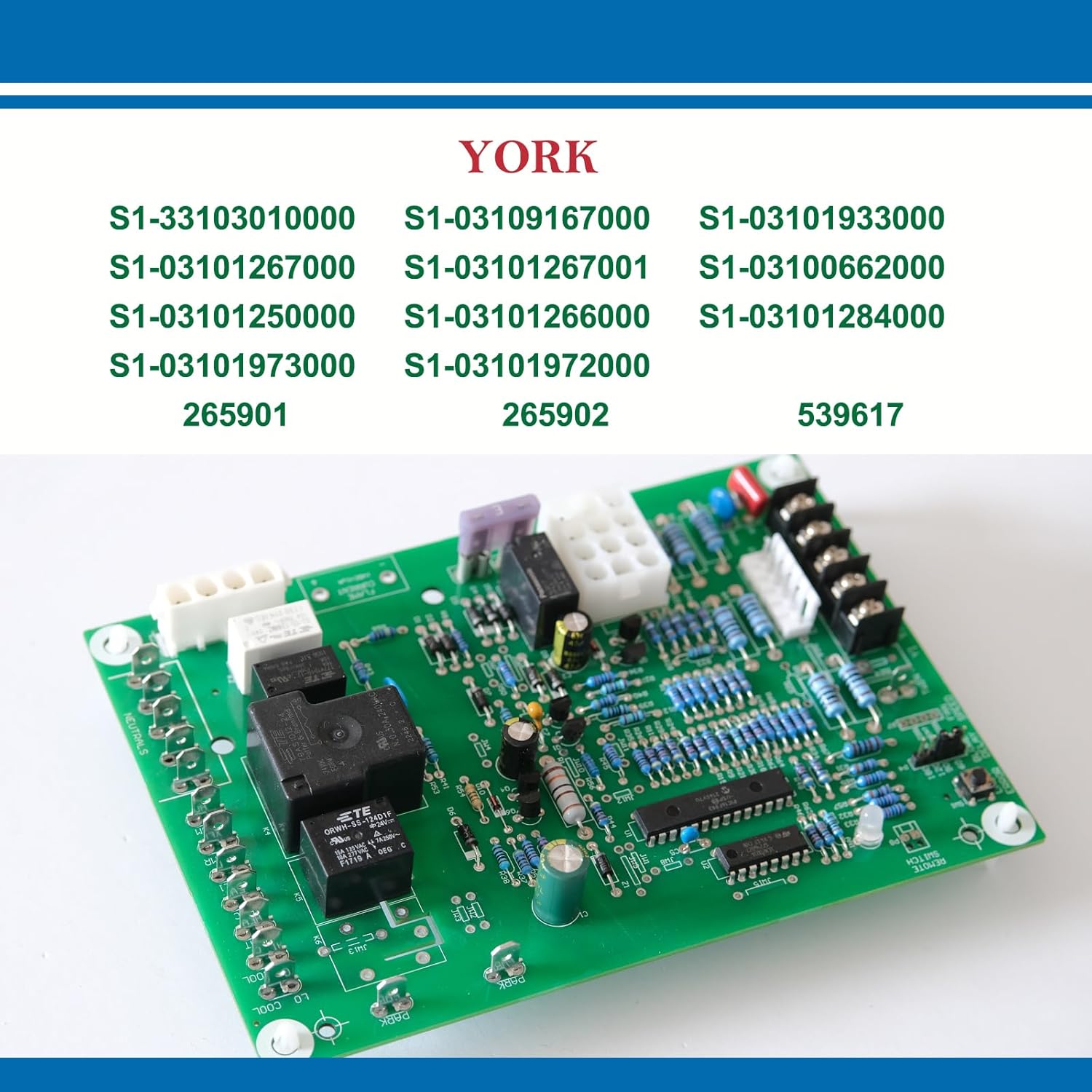 Upgraded 1162-202, 1162-83-202,S1-33103010000 Furnace Control Board Replacement, Compatible with York,Luxaire, Coleman Integrated Control Furnaces,120V Ignitor