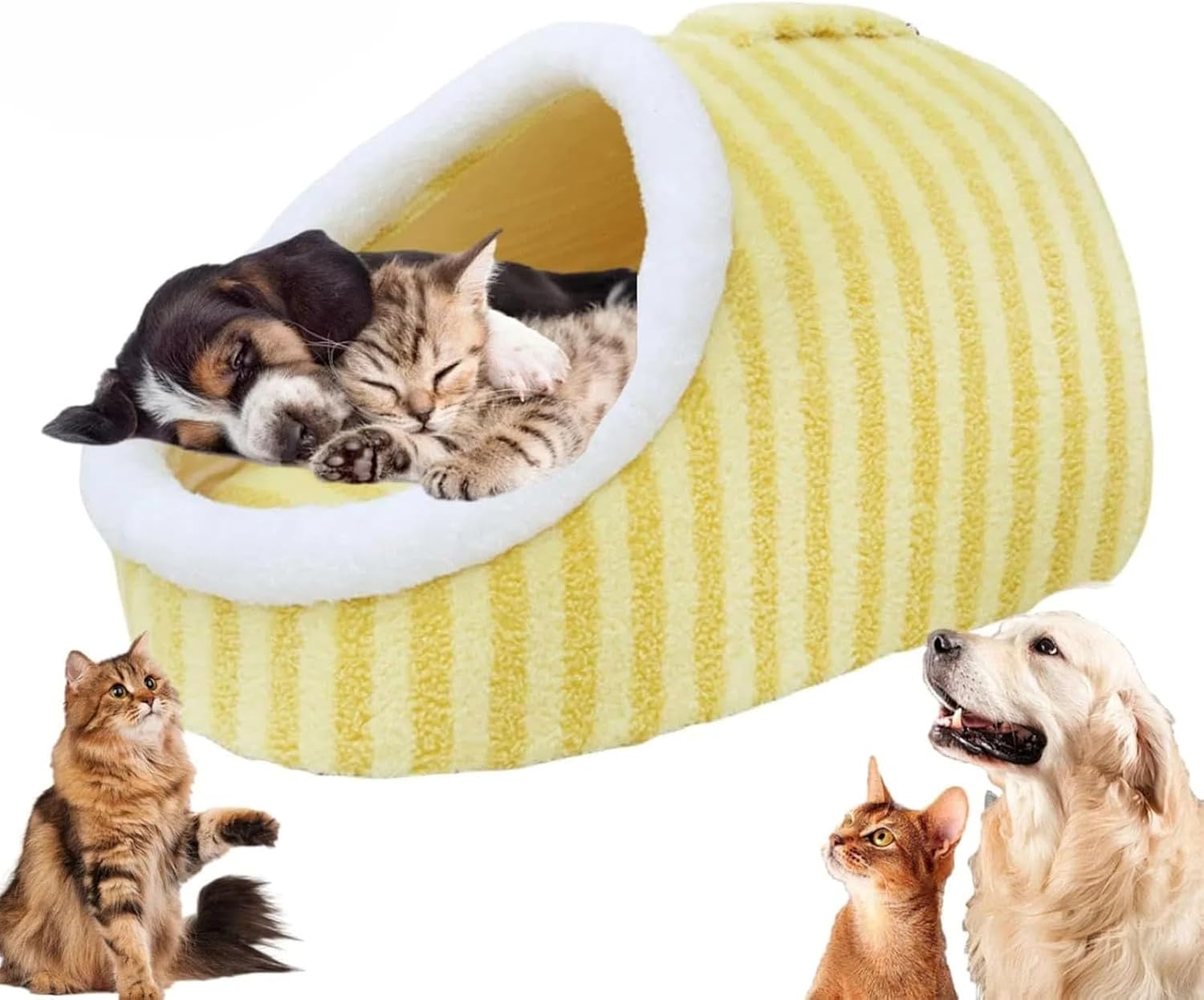 Cozy Hideaway Pet Bed, Kitten Dog Bed, Cover Cave for Dogs, Puppy Weighing 4/7.5/12.5kg, Pet Bed with Cover Cave, Non-Slip Washable Cozy Pet Bed, for Small Medium Pets