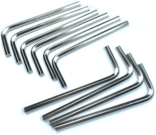 Miniatura 6 de ZDingTech Juego de 10 llaves Allen de 18, juego de llaves hexagonales de 18 pulgadas, llave de puerta Allen en forma de L con brazo largo.