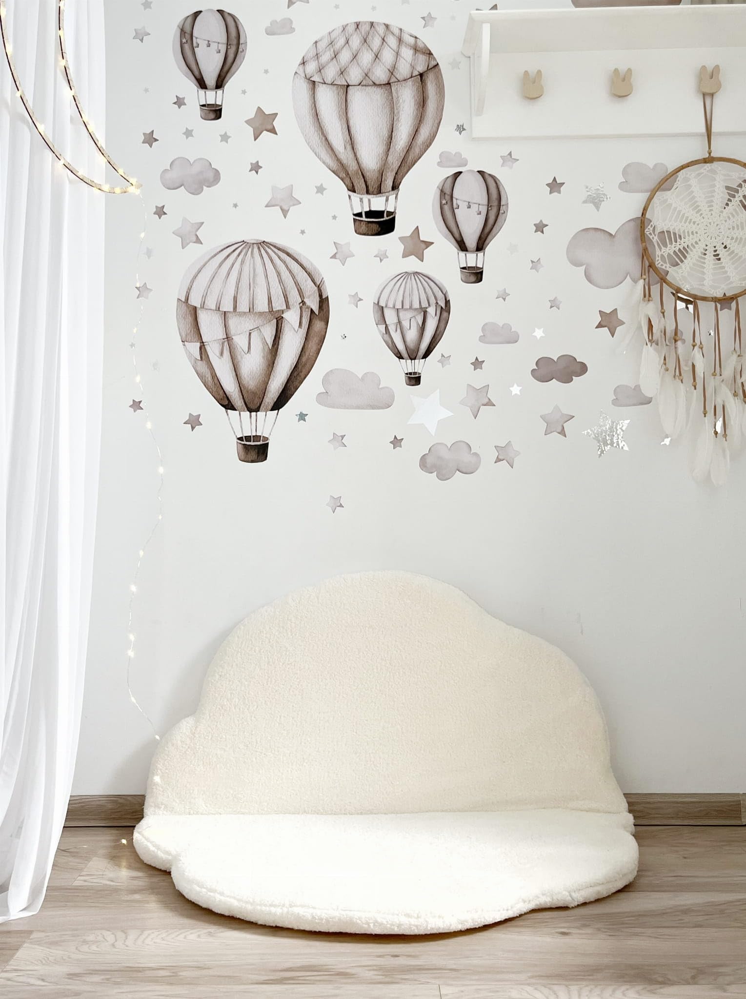 Ecru Schaumstoffmatte Wolke Plüsch Spielmatte für Kinder Weiche Bodenmatte Waschbar Hochwertiger Schaumstoff Ideal für Spielzimmer und Babyzimmer