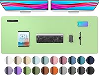 Vista 43 de Aothia Protector de escritorio de cuero, alfombrilla para ratón, alfombrilla de escritorio de oficina, secante de escritorio de cuero PU