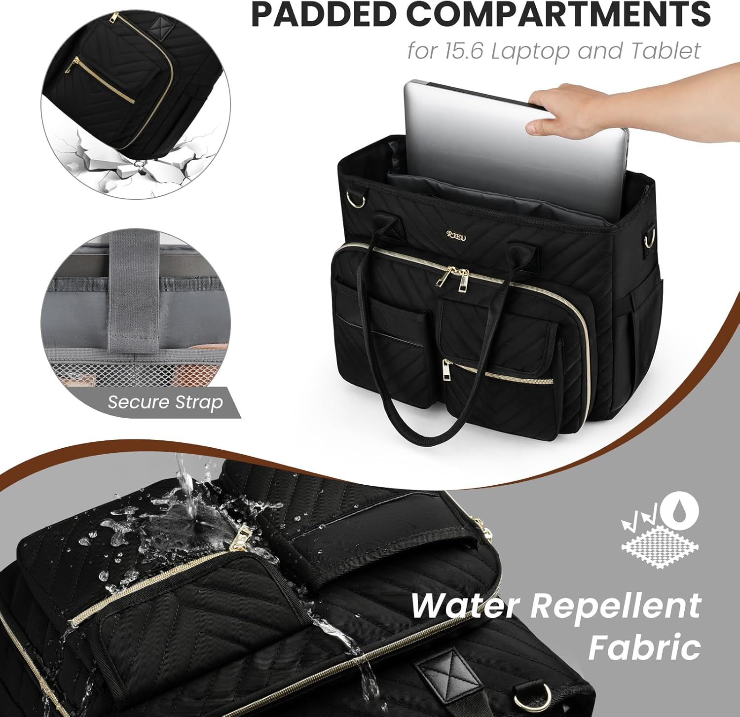 Teacher Tote Bag for Women,Work Bag with Laptop Compartment and Shoulder Strap,Computer Handbag for Nurse,College Gift - Image 6