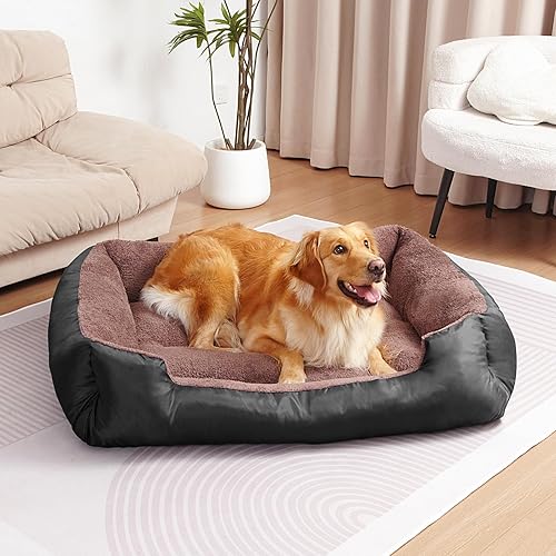 Cama para perros grandes, cama grande para perros, cama suave y cálida para mascotas, cama duradera para mascotas con parte inferior antideslizante