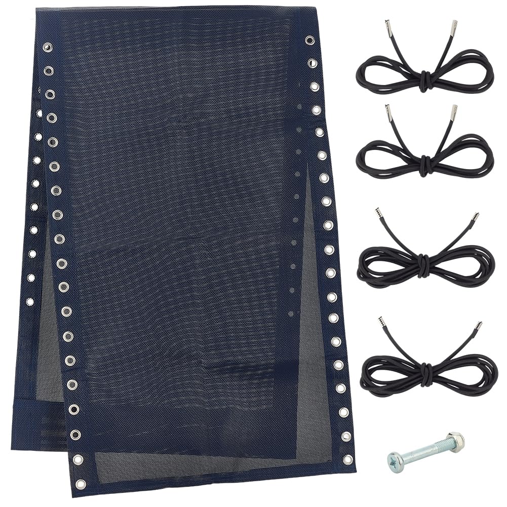 Kit de tissu de rechange pour chaise d'extérieur – Tissu de réparation anti-pliage pour chaise longue de camping et chaises de patio – Matériau résistant aux intempéries – 159 x 48 cm