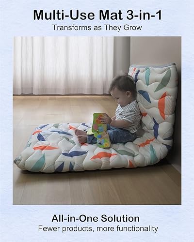 Miniatura 3 de Descubre la alfombra de juego 3 en 1 de Pupilo para bebé, tapete para siesta y asiento de bebébebé sorprendente alfombrilla de espuma gruesa