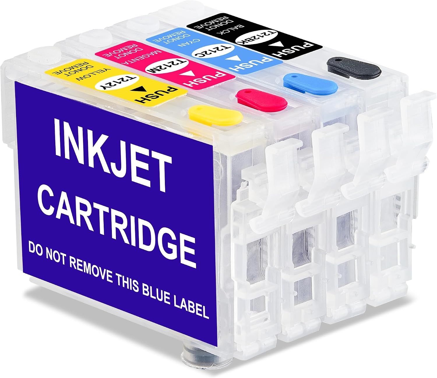 Empty Sublimation Refillable Ink Cartridges - Compatible with Epson XP-5100 XP-4100 XP-4105 XP-4200 XP-4205 XP-5200 XP-430 XP-440 XP-446 XP-3100 XP-2100 - No Chip - 4 Pack