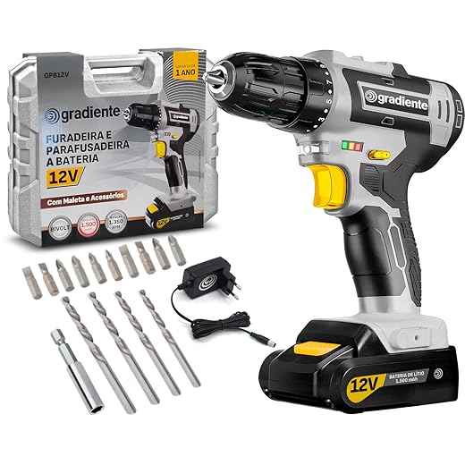Parafusadeira Furadeira Bivolt Gradiente 12V