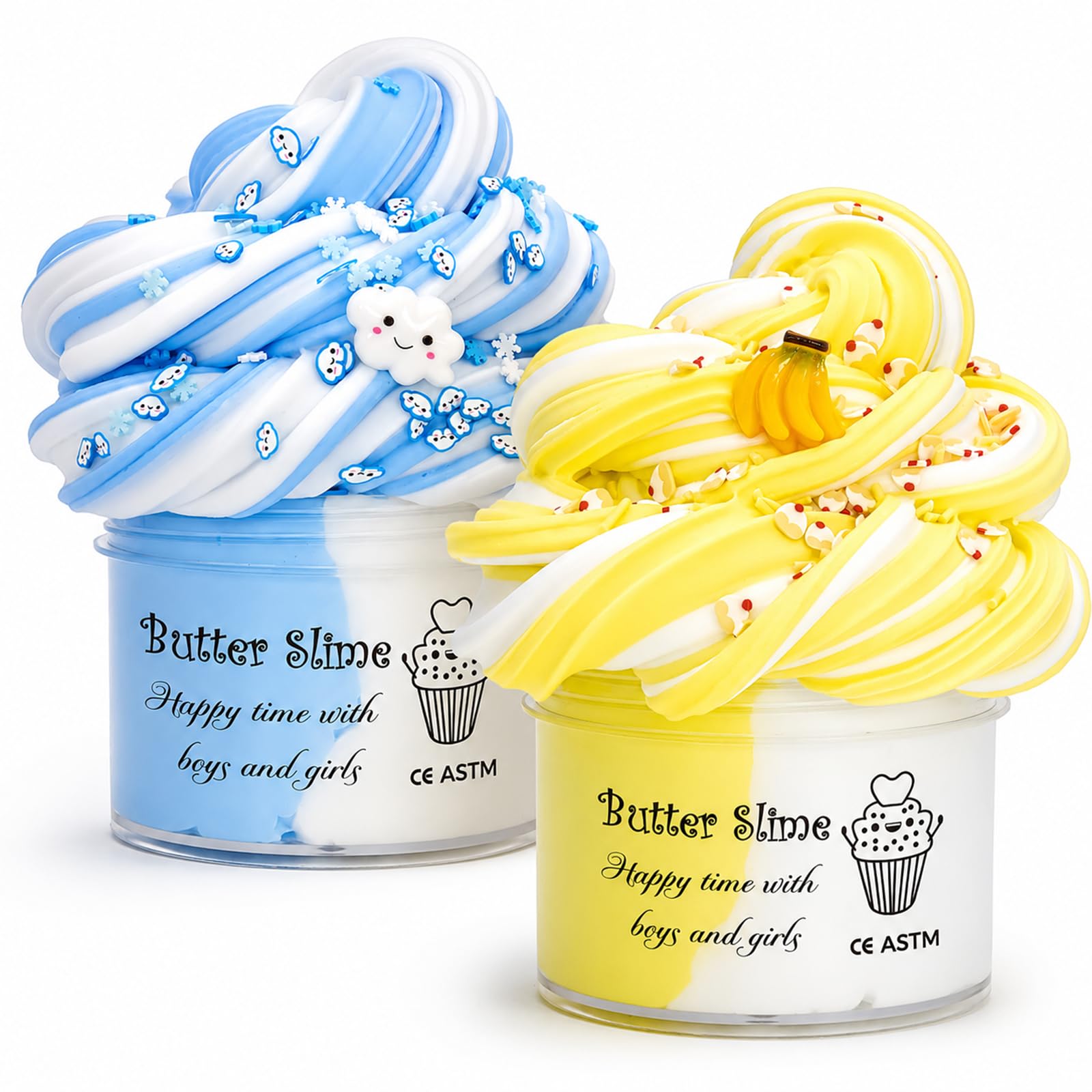 2Pcs Soft Cloud Modeling Clay Set, Lightweight DIY Craft Kit for Creative Play & Party Favors