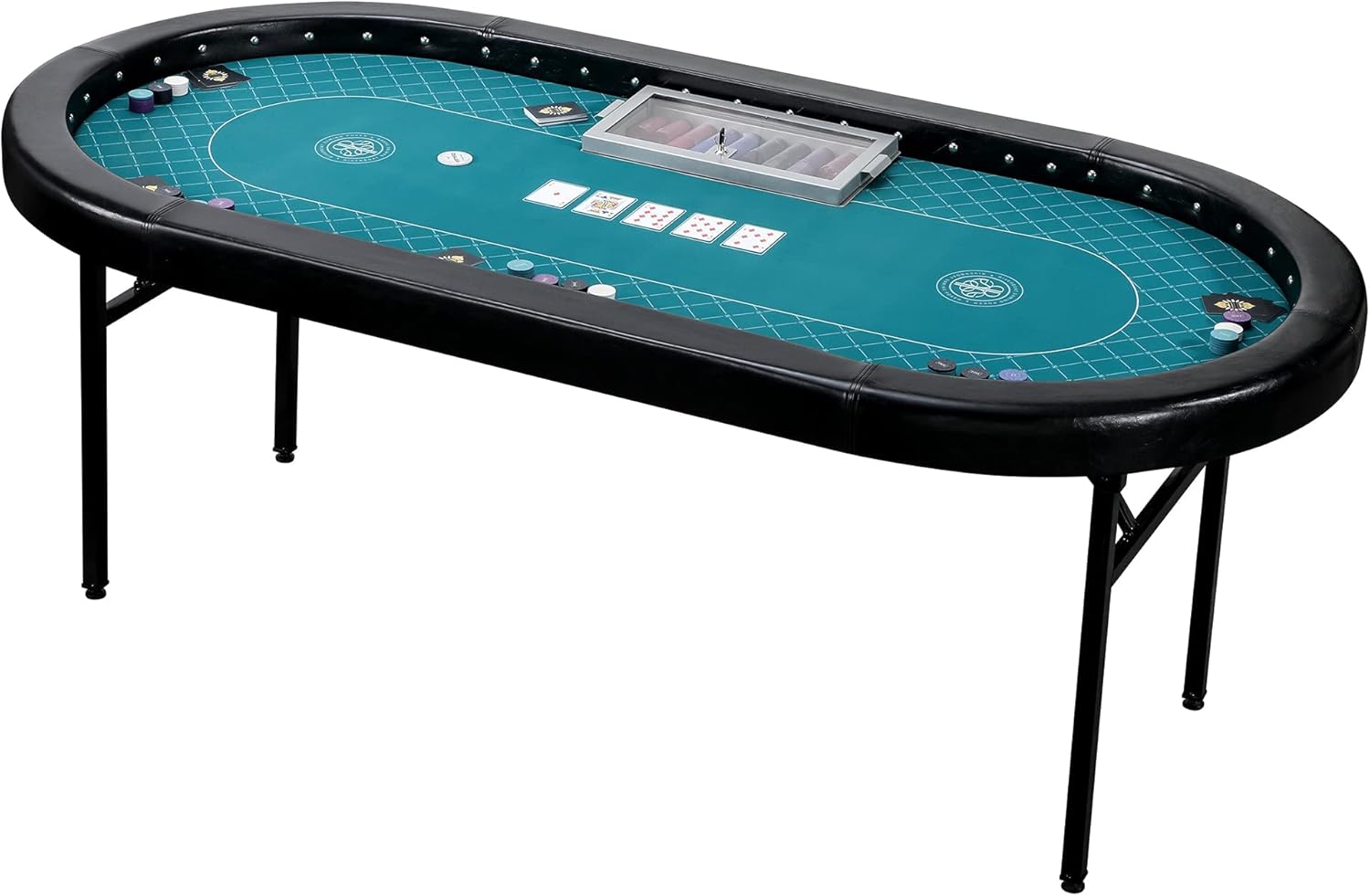 Riverboat Gaming D9 THE DEALER PRO Poker Table with heavy duty folding