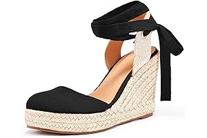 Womens Wedge Tie Up Espadrilles