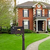 Vista 2 de Special Lite - Buzón clásico con poste de aluminio, buzón negro con poste Ashland - SCC-1008_SPK-600-BLK