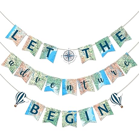 Yaaaaasss! Let the Adventure Begin Banner - Adventure Awaits Bon Voyage Map Banner