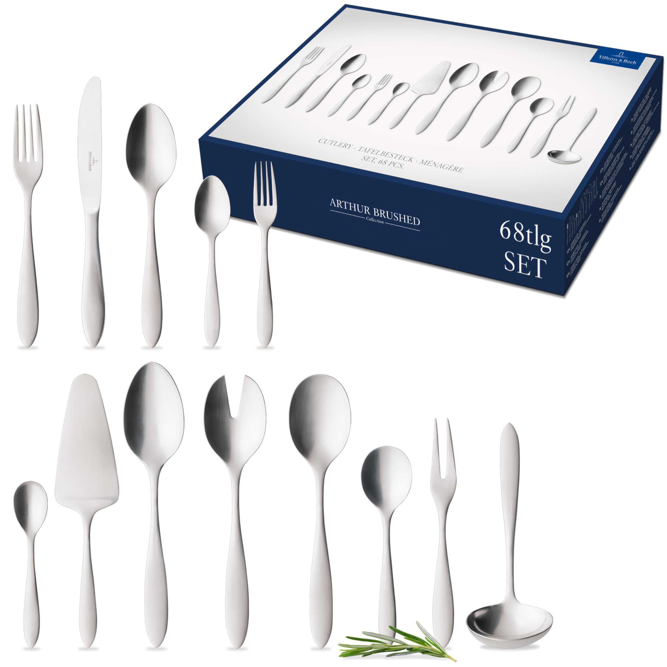 Villeroy & Boch Arthur brushed Cutlery set 68pcs