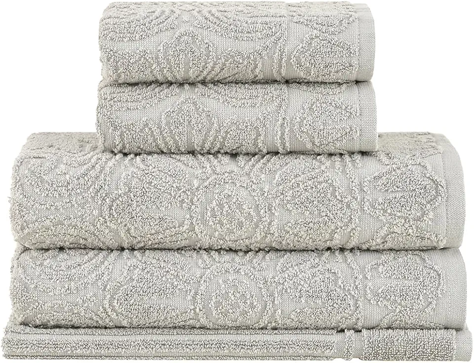 Buddemeyer Jogo de toalhas Florentina Extra Soft Banho Cinza 5 peças