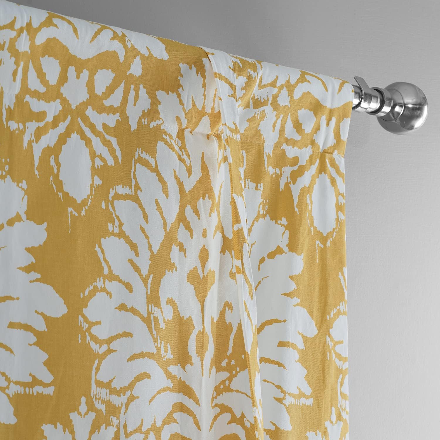 HPD Half Price Drapes Room Darkening Tie Up Curtains 46 X 63 Inch Lacuna Printed Cotton Window Roll Up Balloon Curtain for Living Room, Kitchen PRTW-TUD46A-63 (1 Panel), Lacuna Sun