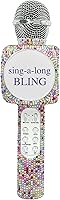 Vista 1 de Micrófono de karaoke Bling Bluetooth para cantar y altavoz estéreo Bluetooth todo en uno (Confetti Bling)