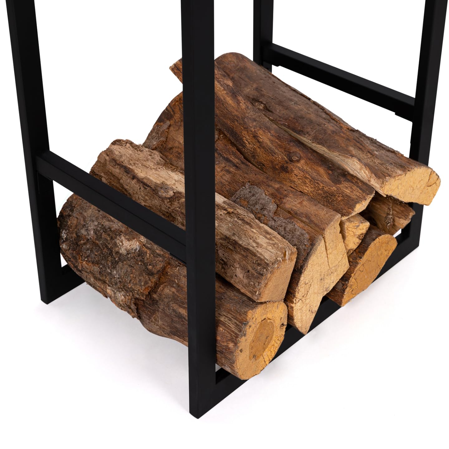 Range bûches Vertical Acier Noir H.170 CM pour cheminée