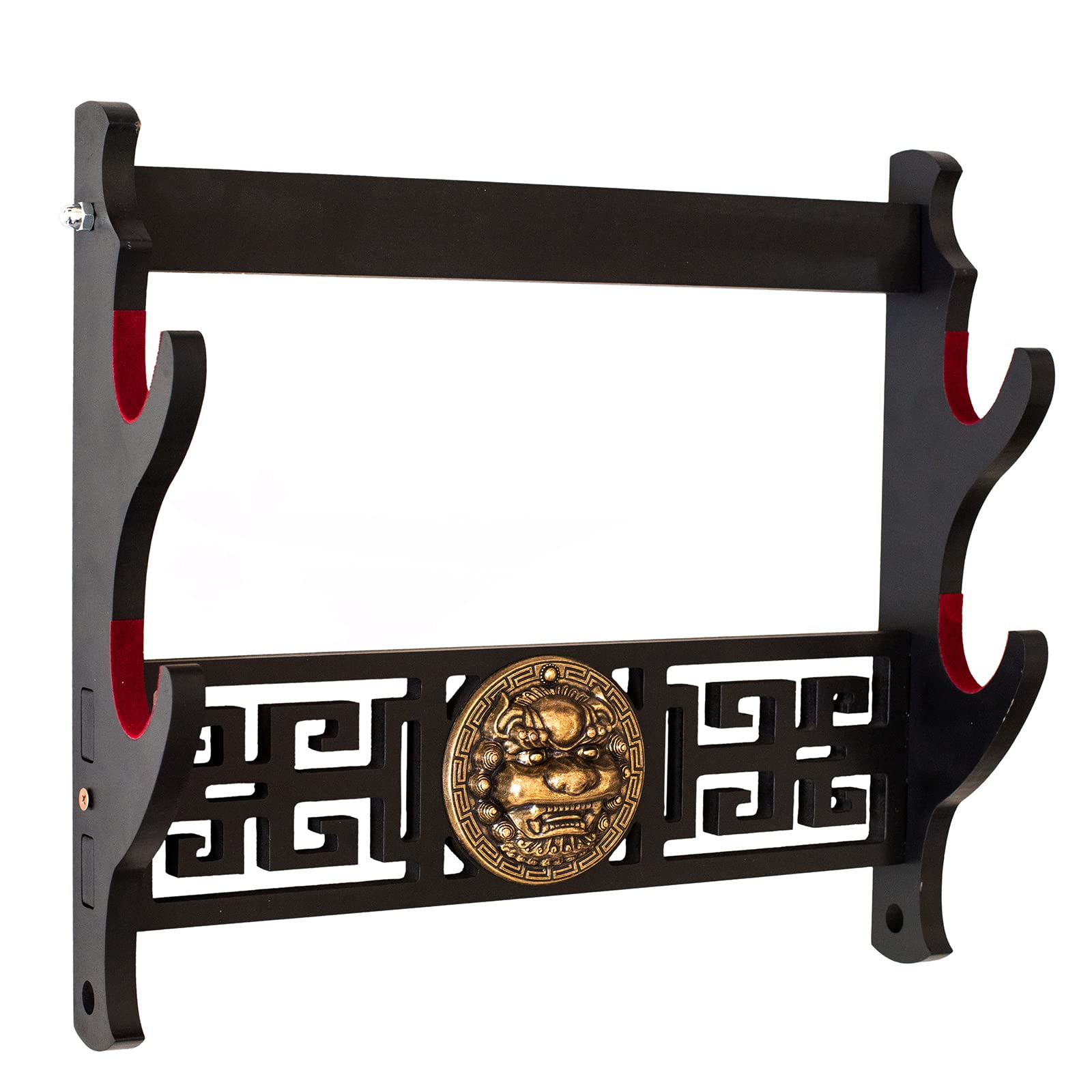 FOXSMZZ Kylin's Legendary Sword Wall Mount Sword Support Velvet Padded Display Stand Katana (2 Animals)