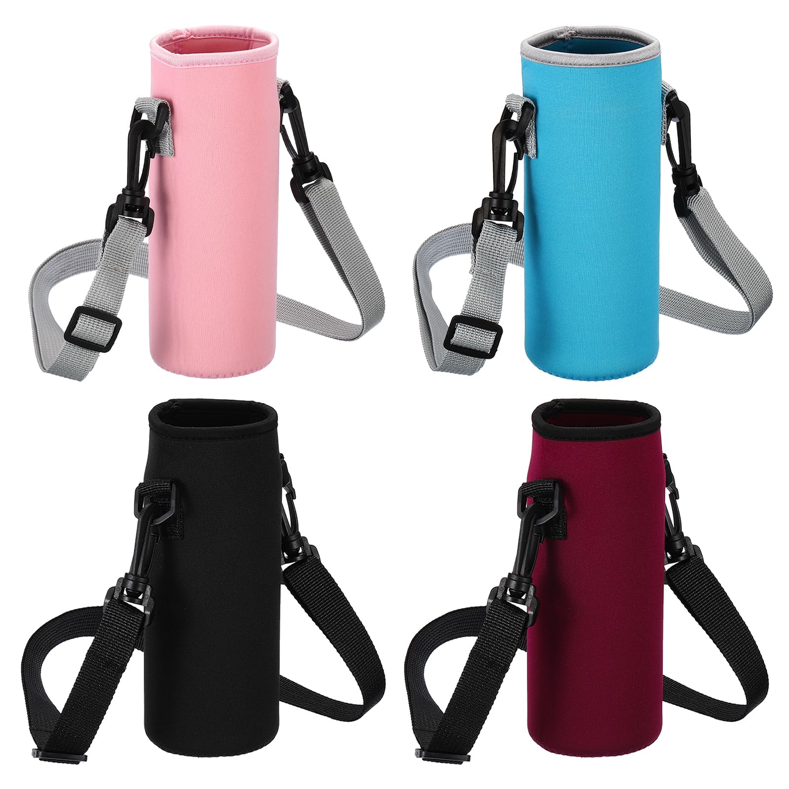 Bolsa de transporte aislante de neopreno flexible con banda regulable para cantimploras 7