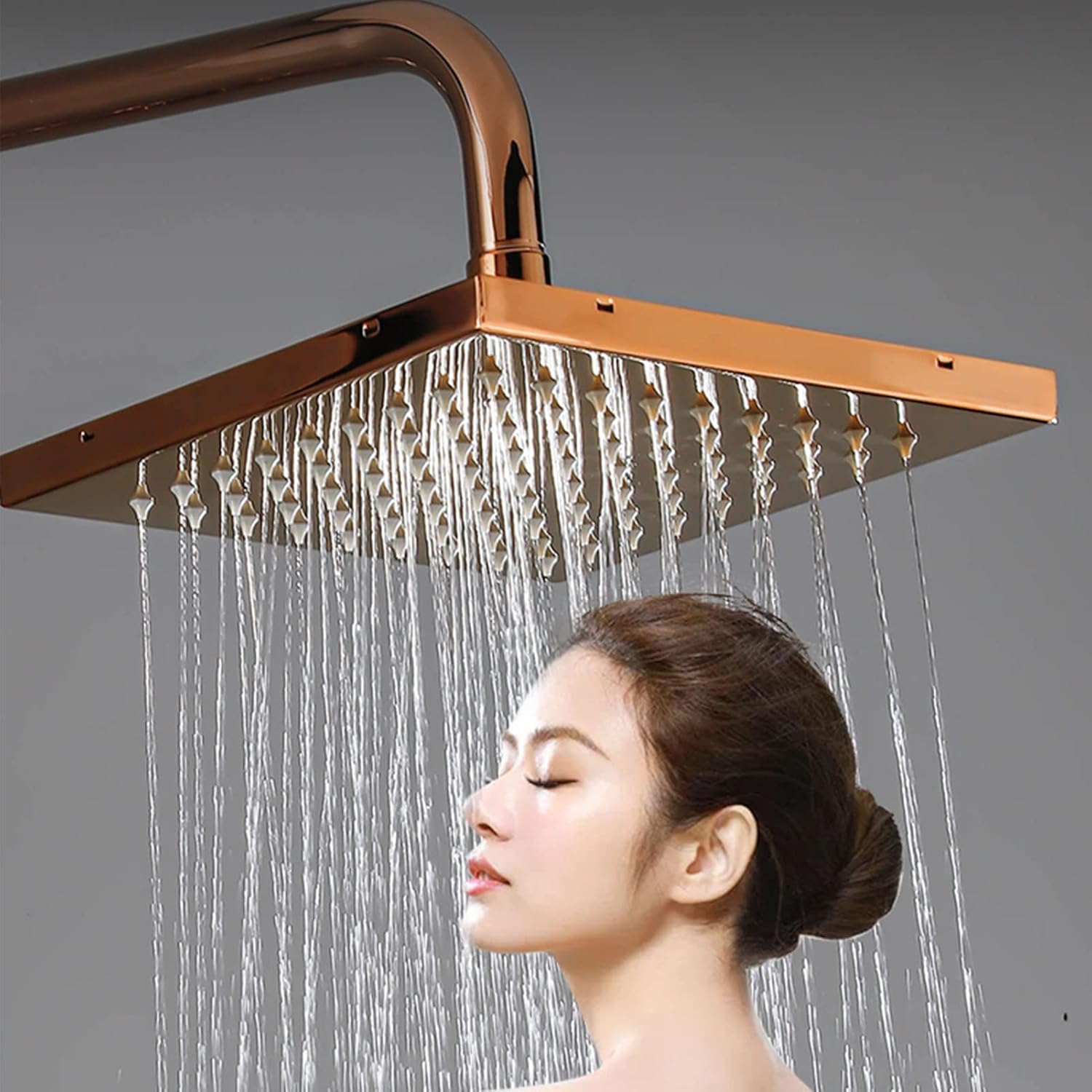 Exposed Shower Faucet Set Rose Gold Shower Suit with Handheld Shower Tub Spout Bidet Sprayer Wall Mounted Bathtub Shower Faucet Bathroom Mixer Tap Stabilize