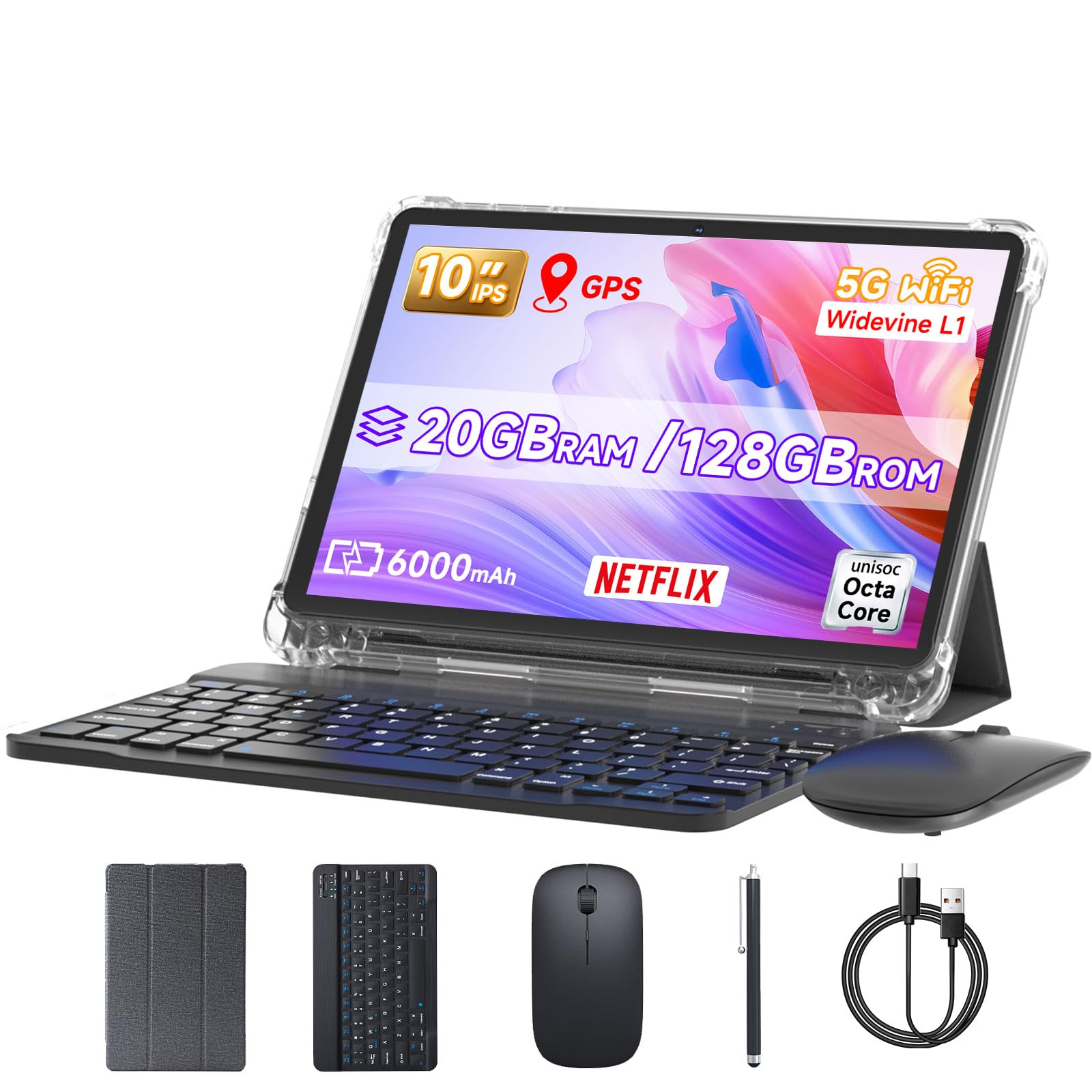Amazon.com : DIGITHINK 128GB Tablet PC 10 inch Android 15.0