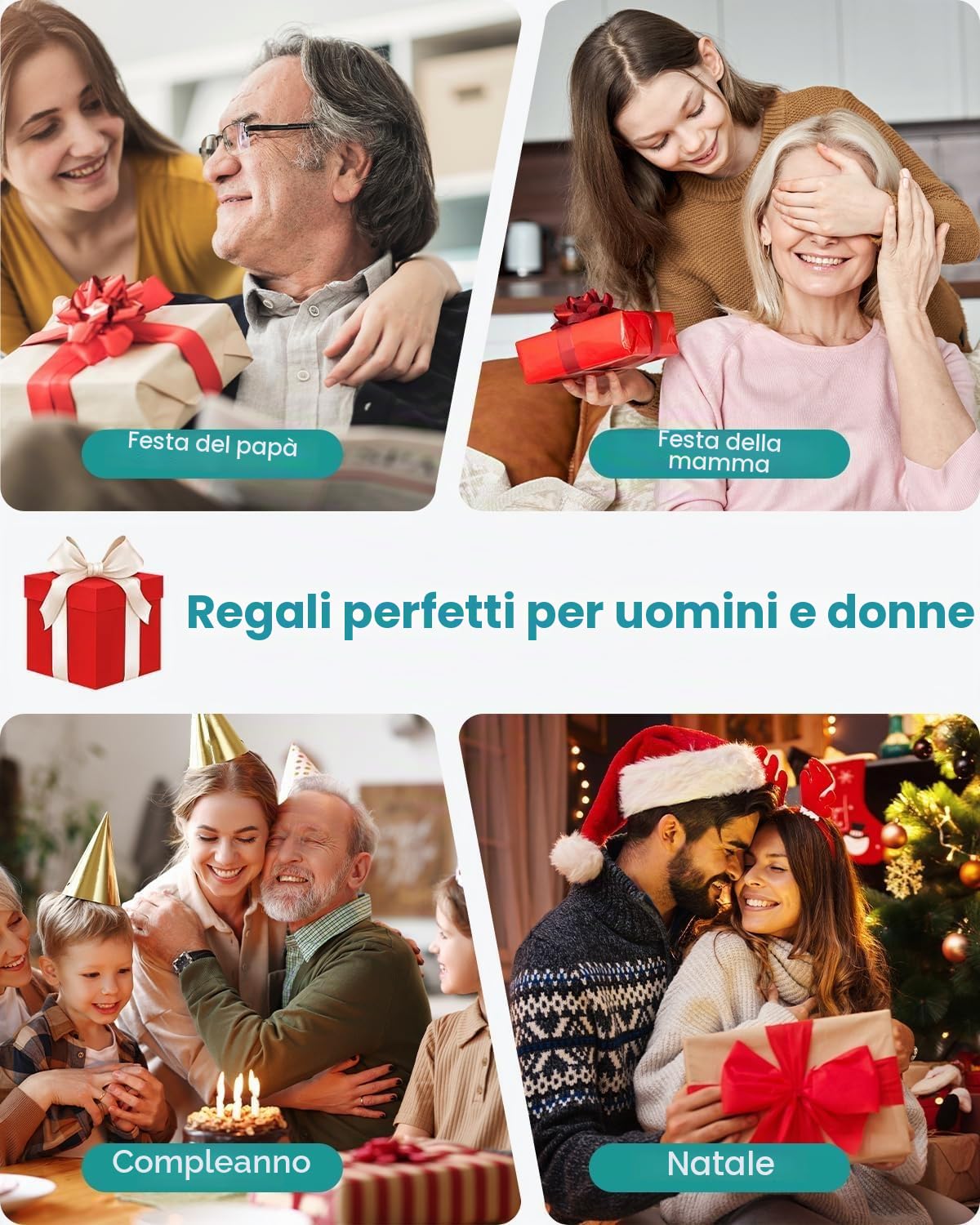 Nekteck Massaggiatore per piedi con calore, macchina per massaggio shiatsu per piedi profondo, compressione dell'aria, migliora la circolazione sanguigna e il benessere del piede (Nero)