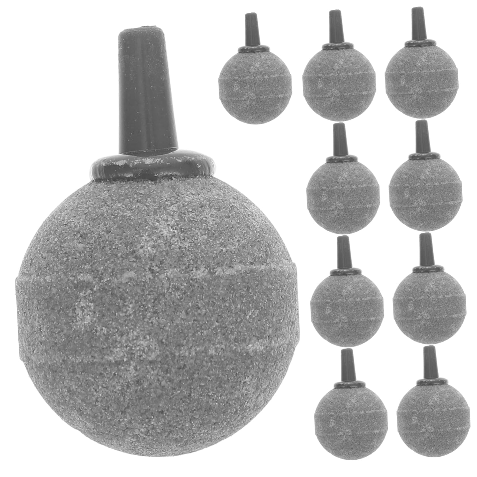 FRCOLOR 10piezas Piedras Difusoras De Aire Redondas para Acuario Oxigenador para Peceras y Acuarios Domésticos Creando Burbujas para Peceras