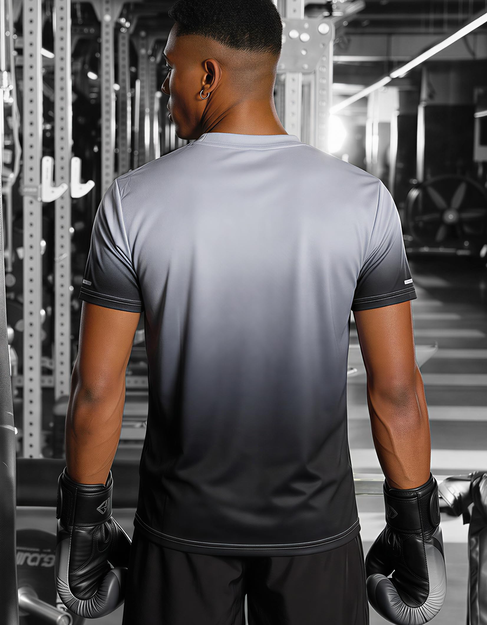 Cimic 1 o 3 Piezas Camiseta Deporte Hombre, Impresión Camisetas Manga Corta Hombre, Secado Rápido Respirable para Running Gimnasio