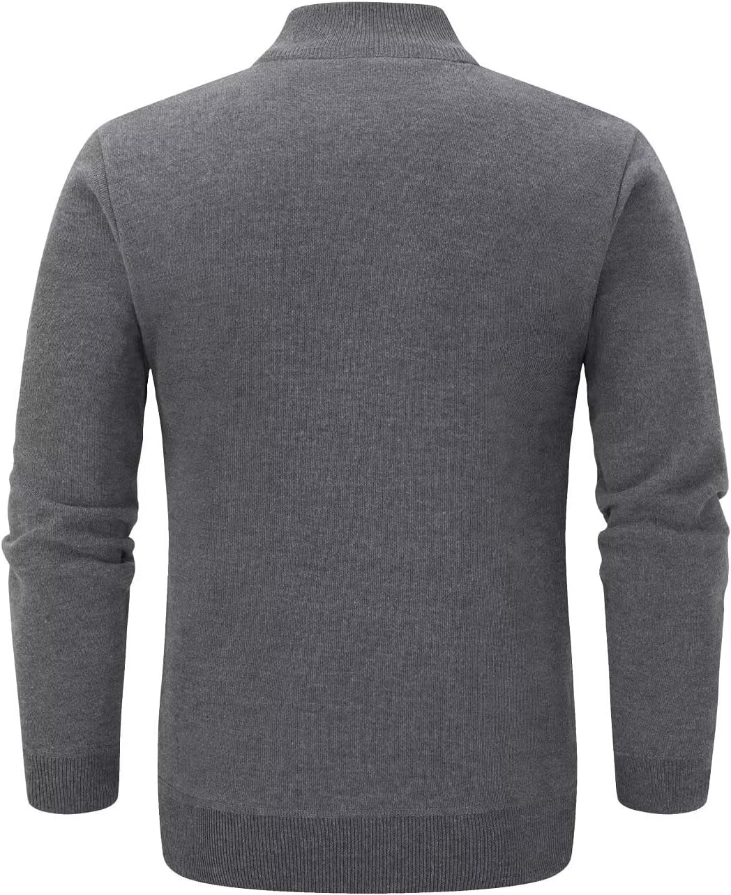 Men's Cardigan Sweaters Full Zip Stand Collar Slim Fit Knitted Casual Lightweight Long Sleeve Sweater with Pockets - Image 5