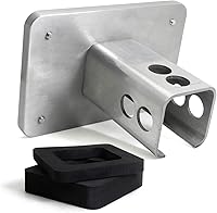 Vista 4 de iPick Image Hecho para Chevrolet Silverado 3D con logotipo negro en la cubierta de enganche de remolque de aluminio de 2 pulgadas